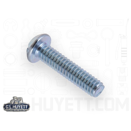 Huyett 1/4"-20 x 1-1/8 in Slotted Round Machine Screw, Plain Steel MSCR-0250C-1125-ZN